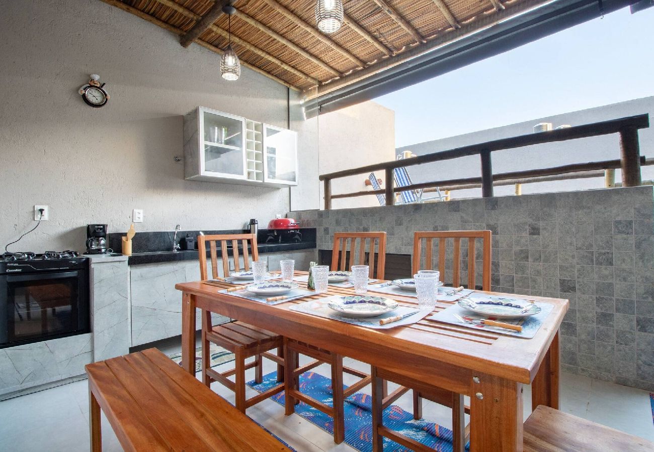 House in Porto de Pedras - House With Gourmet Area 250m from the Beach 