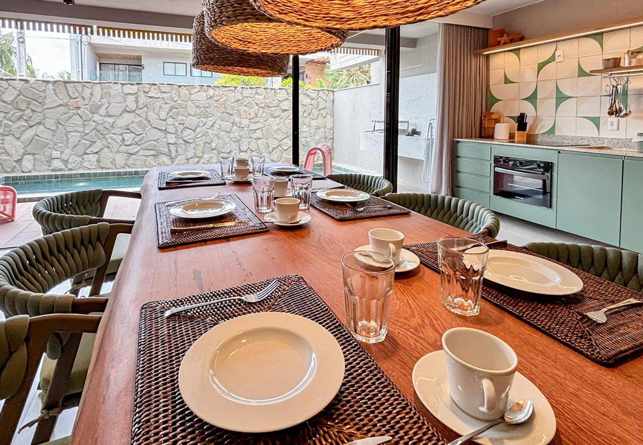 House in Porto de Pedras - House  3 Suite Pool and Hot Tub for up to 9 people