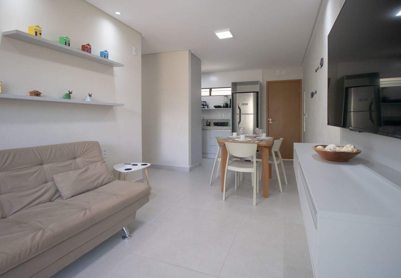 Apartment in Maceió - Apartment Pé na Areia in Resort with Private Pool