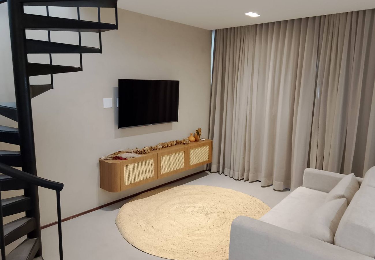 Apartment in Porto de Pedras - Duplex in a gated community, 150m from the beach, sleeps 6 people