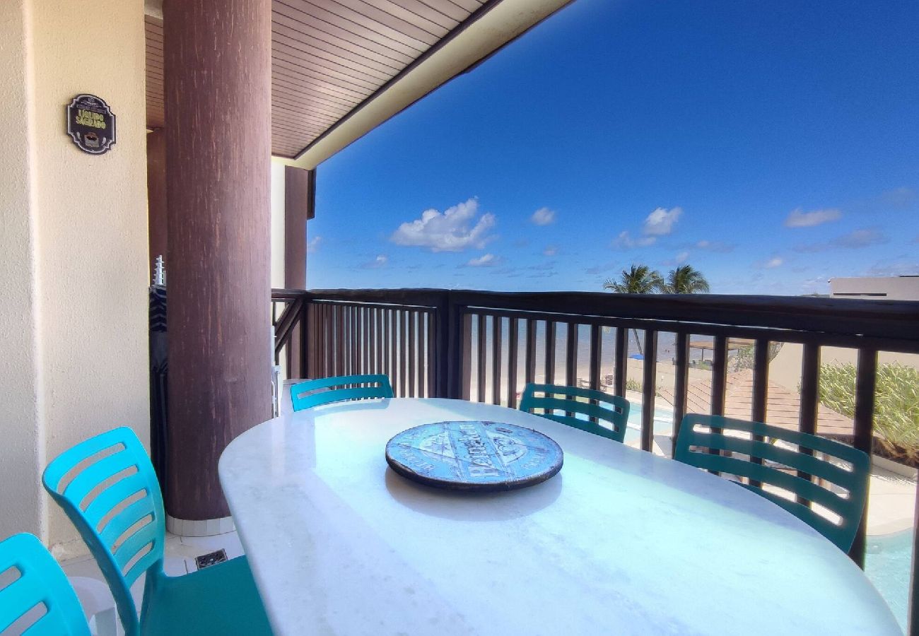 Apartamento en Barra de São Miguel - Barra Bali Pie en la arena con vista al mar 