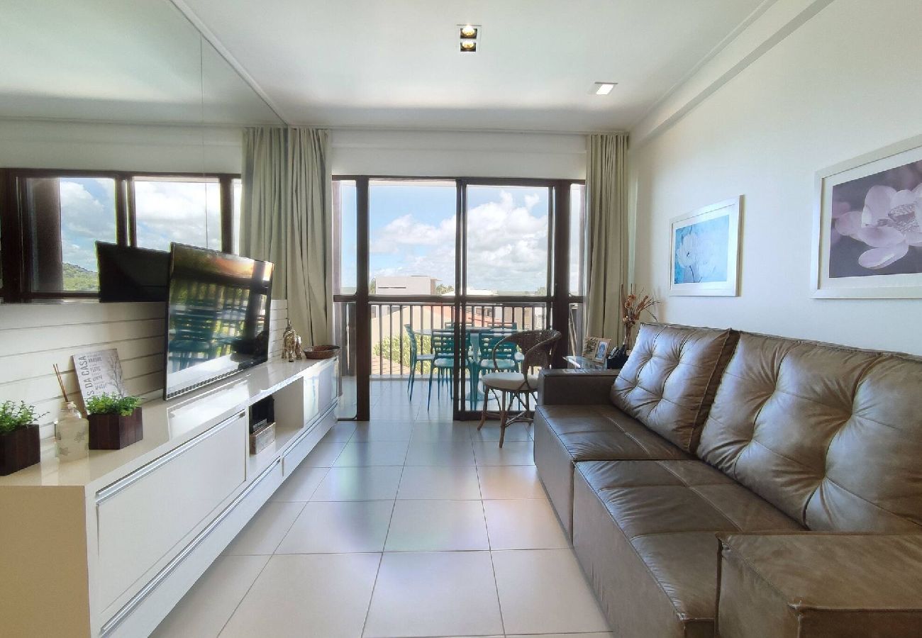 Apartamento en Barra de São Miguel - Barra Bali Pie en la arena con vista al mar 