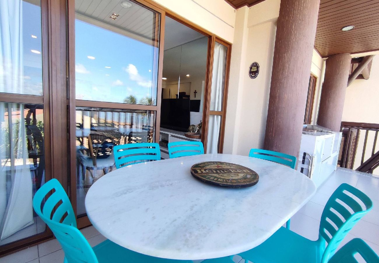 Apartamento en Barra de São Miguel - Barra Bali Pie en la arena con vista al mar 
