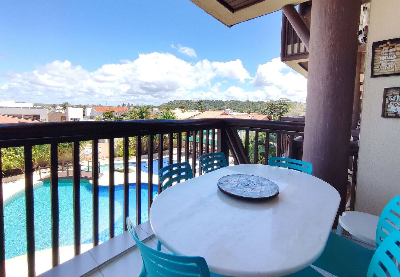Apartamento en Barra de São Miguel - Barra Bali Pie en la arena con vista al mar 