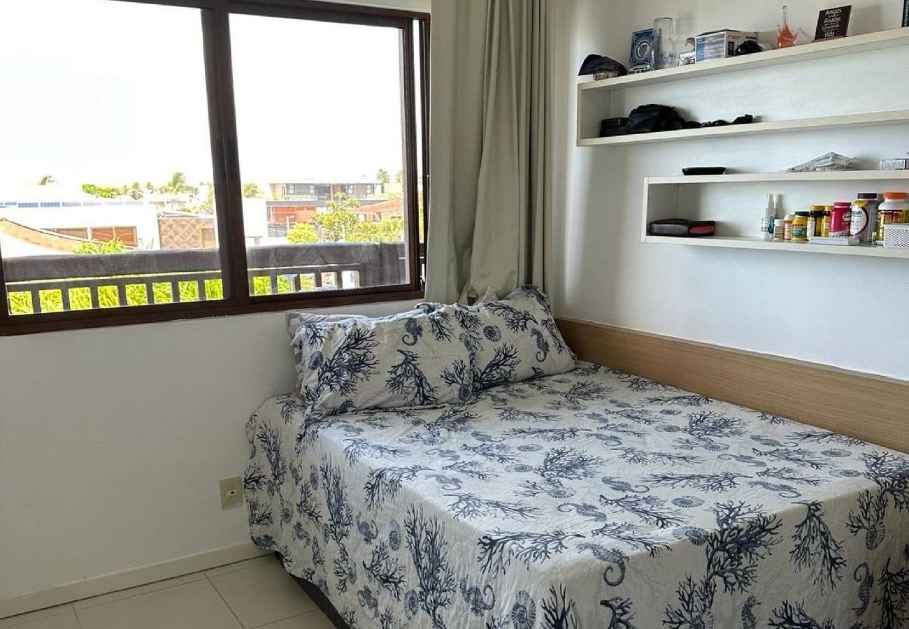 Apartamento en Barra de São Miguel - Barra Bali Pie en la arena con vista al mar 