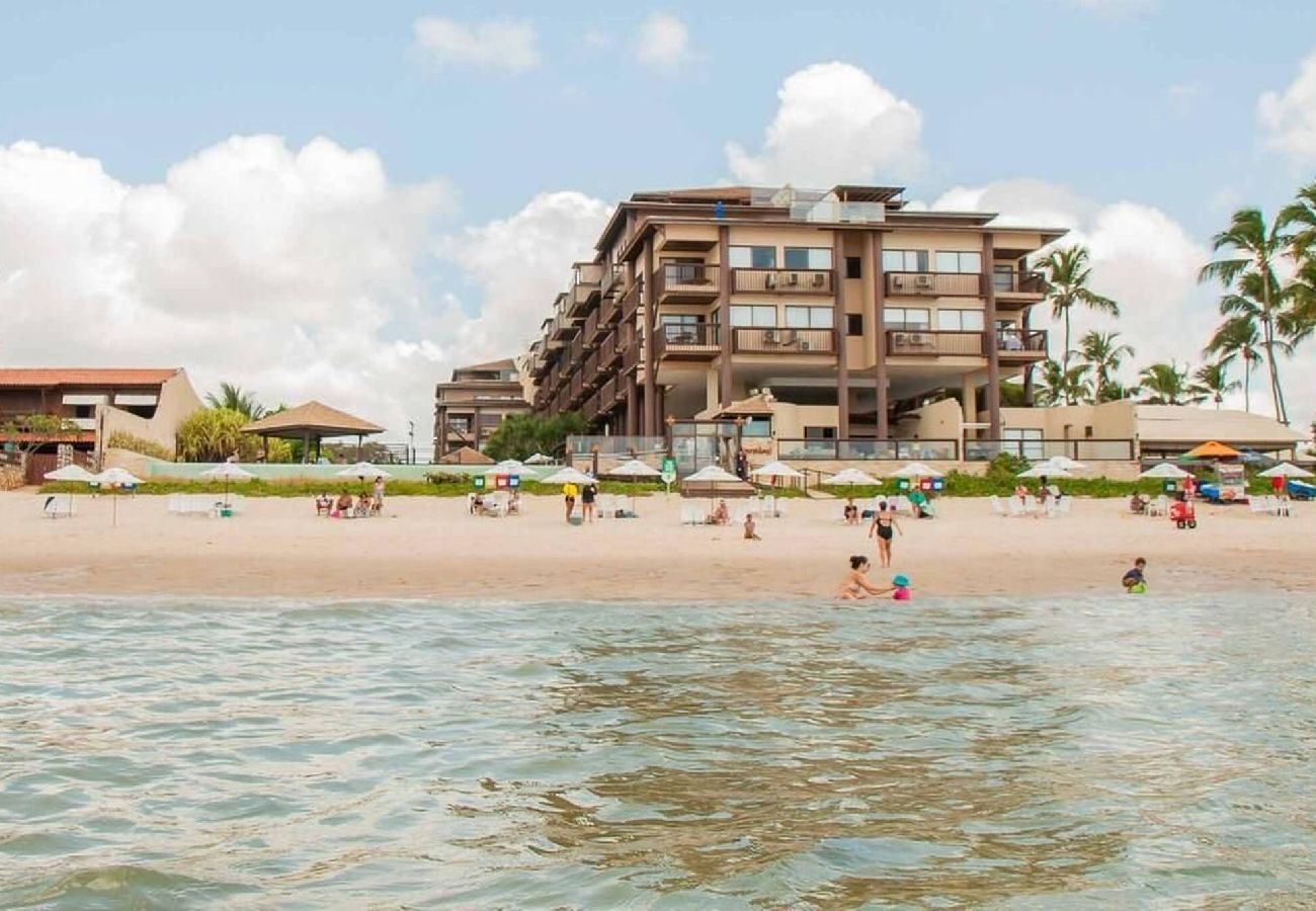 Apartamento en Barra de São Miguel - Barra Bali Pie en la arena con vista al mar 