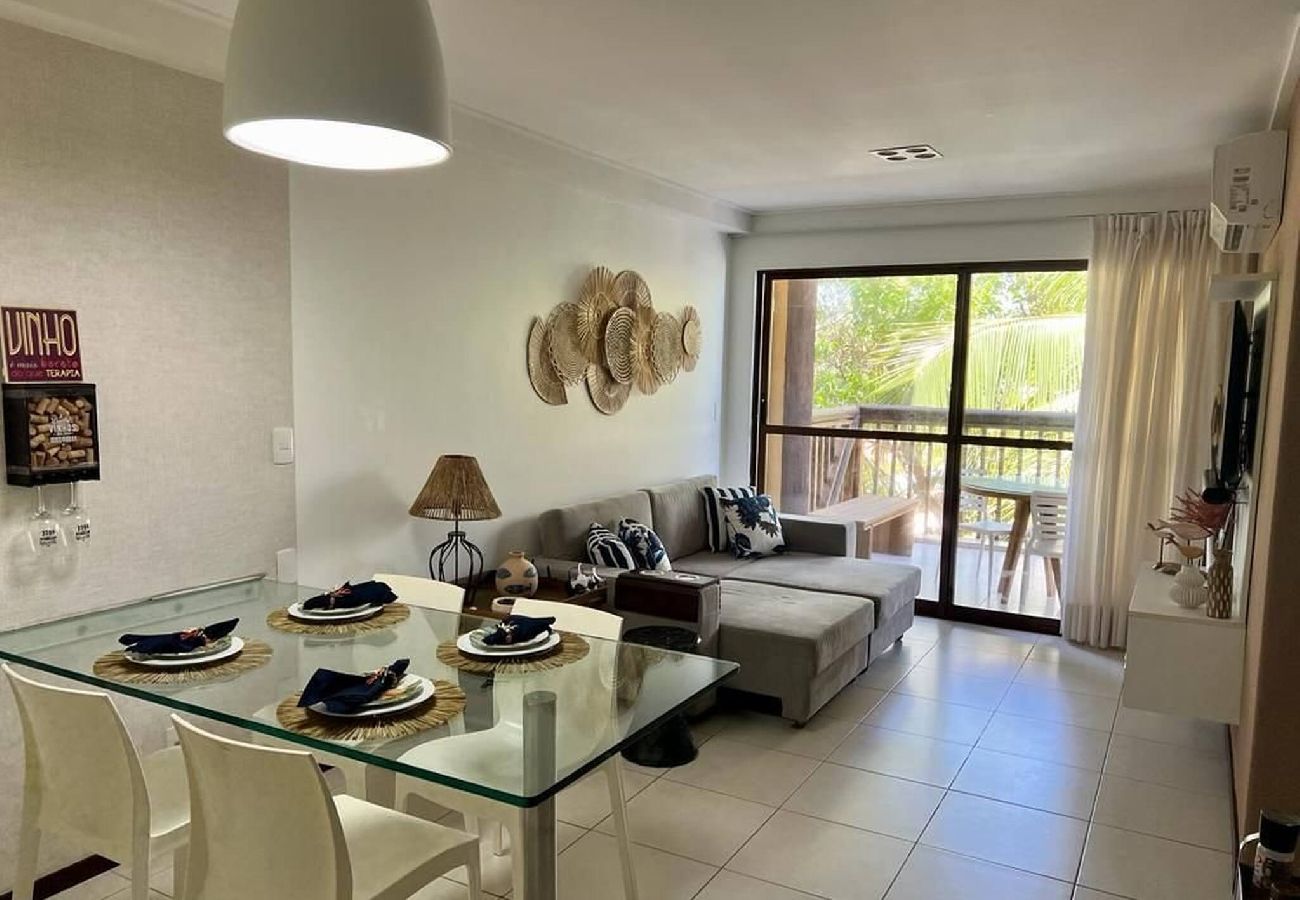Apartamento en Barra de São Miguel - Barra Bali - Condominio Pé na Areia Vista al Mar 
