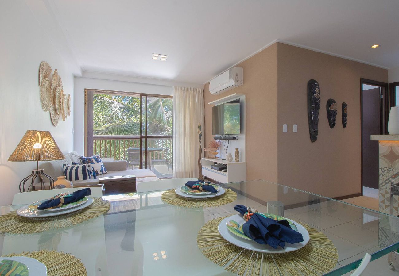 Apartamento en Barra de São Miguel - Barra Bali - Condominio Pé na Areia Vista al Mar 