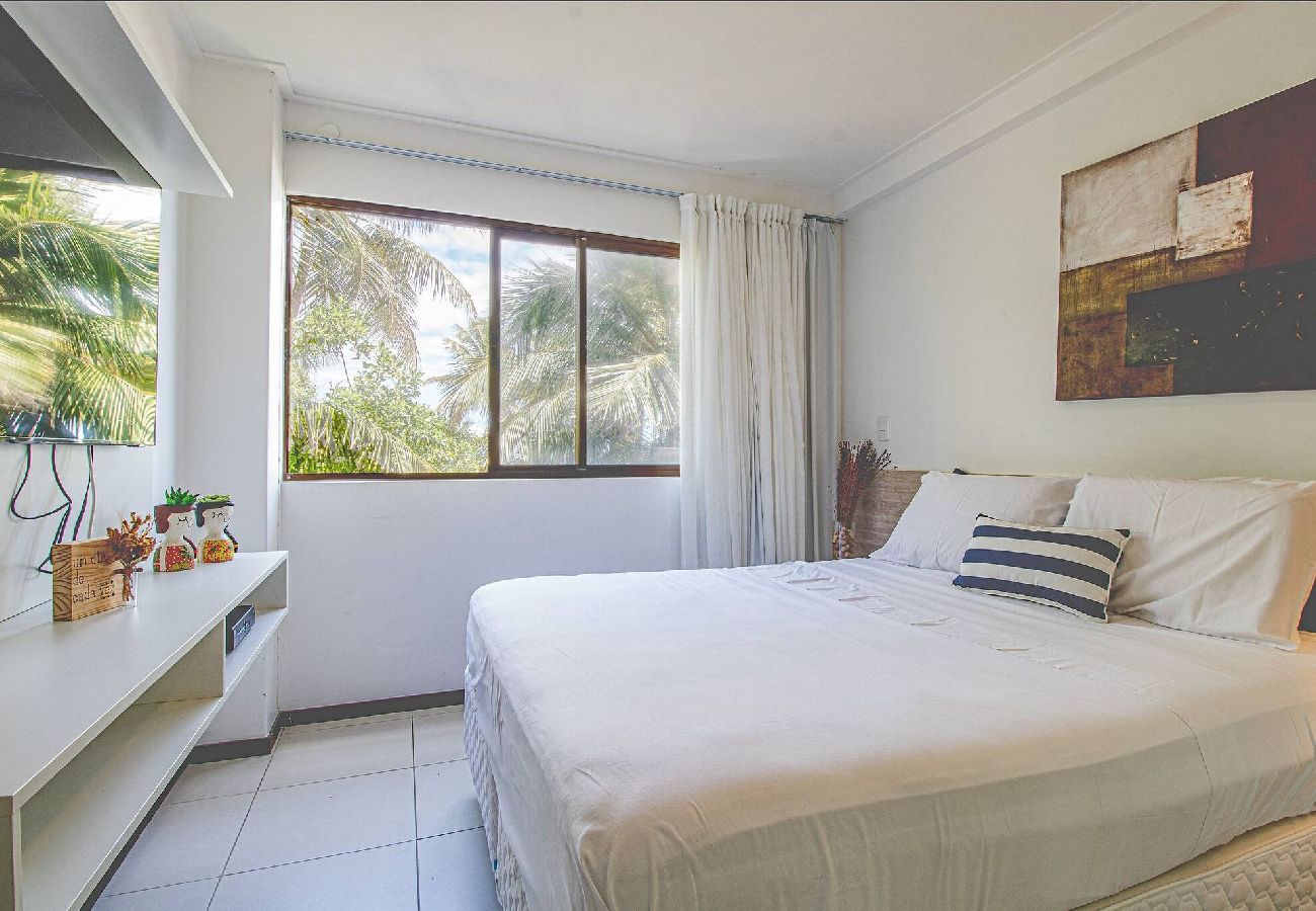 Apartamento en Barra de São Miguel - Barra Bali - Condominio Pé na Areia Vista al Mar 