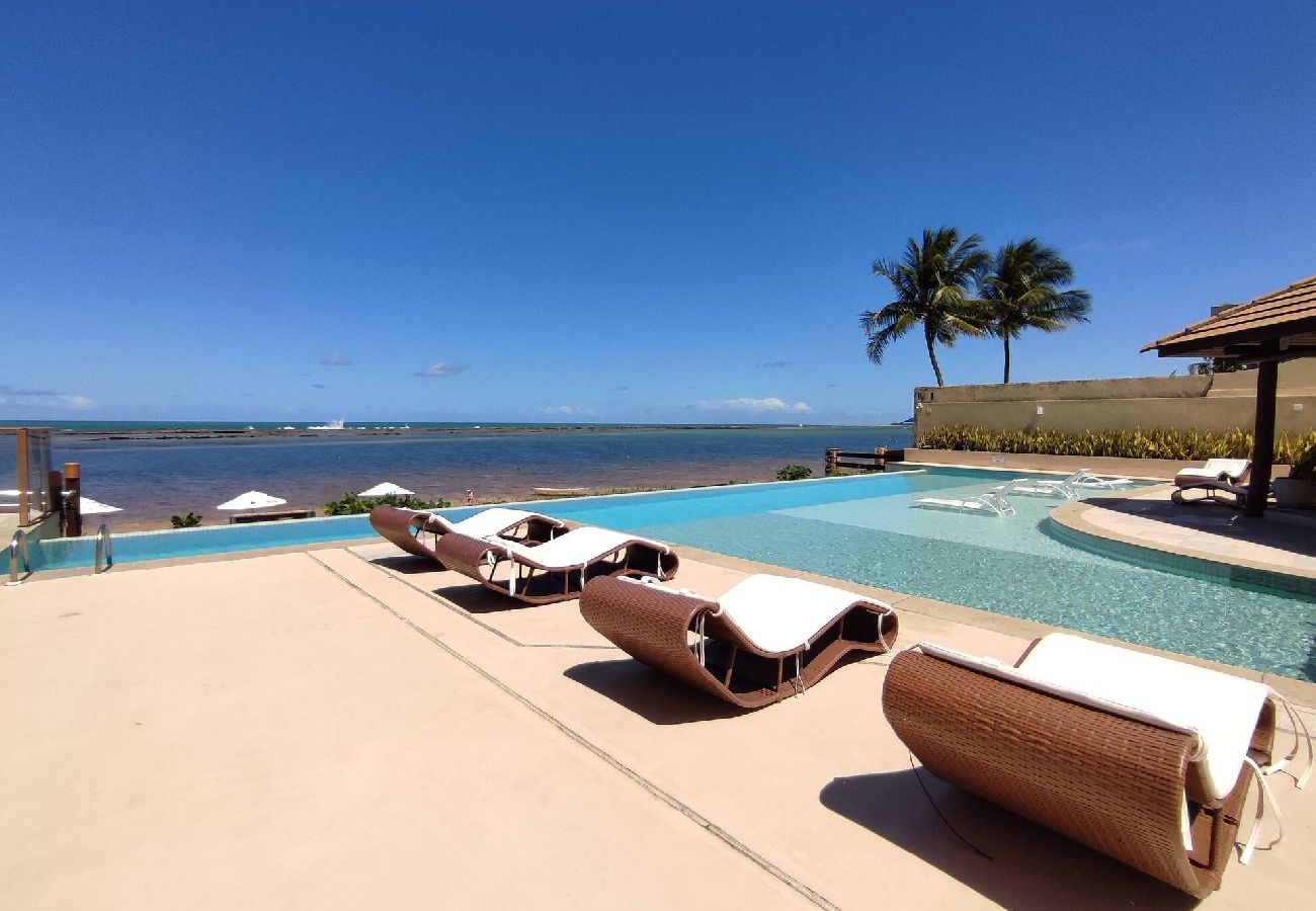 Apartamento en Barra de São Miguel - Barra Bali - Condominio Pé na Areia Vista al Mar 