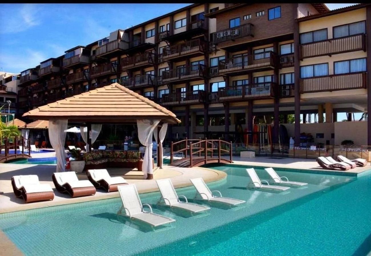 Apartamento en Barra de São Miguel - Barra Bali - Condominio Pé na Areia Vista al Mar 