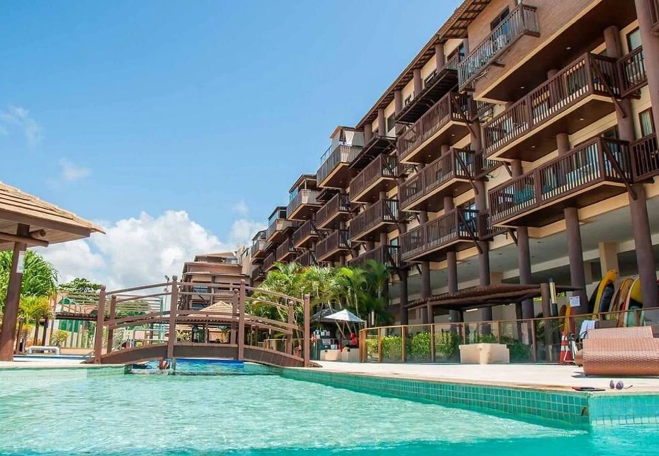 Apartamento en Barra de São Miguel - Barra Bali - Condominio Pé na Areia Vista al Mar 