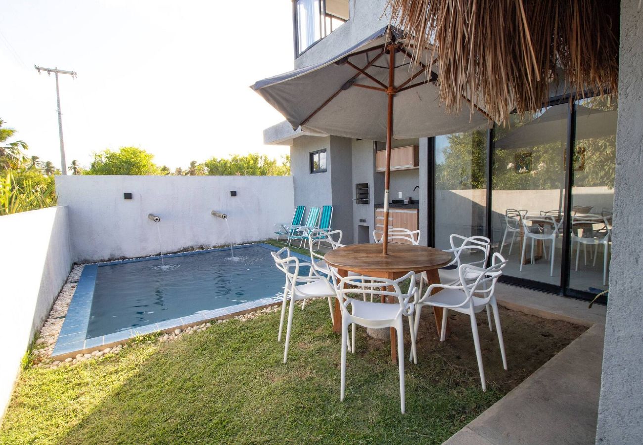 Casa en Porto de Pedras - Casa Milagres 03 suites a 300m de la playa 