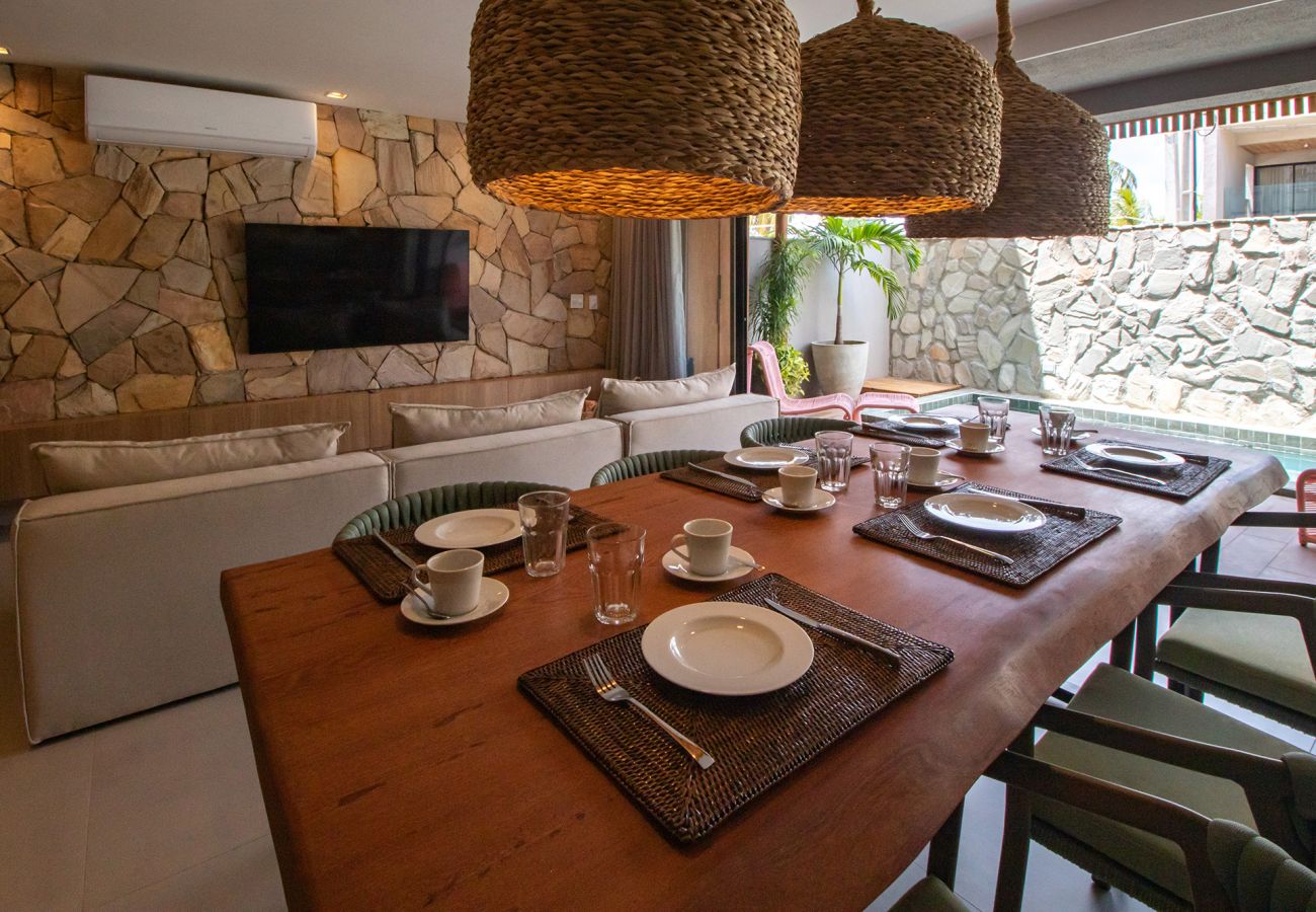 Casa en Porto de Pedras - Casa 3 Suites Piscina y Jacuzzi  para hasta 9 personas