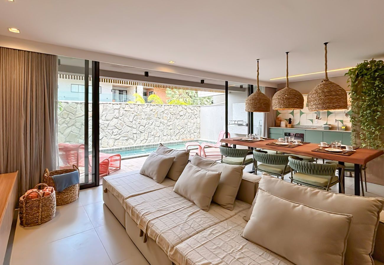 Casa en Porto de Pedras - Casa 3 Suites Piscina y Jacuzzi  para hasta 9 personas