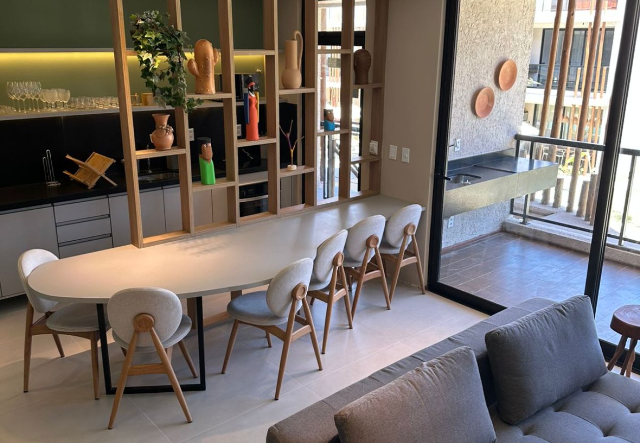 Apartamento en Porto de Pedras - Apartamento con jacuzzi y acceso a la playa para 6 personas