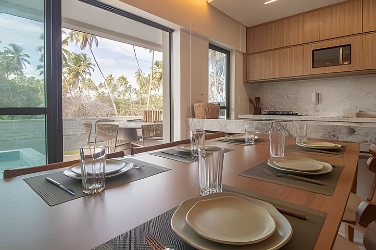 Apto 03 Quartos Pé na Areia com Piscina Privativa