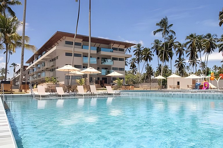 Apartamento Pé na Areia en Resort con piscina priv