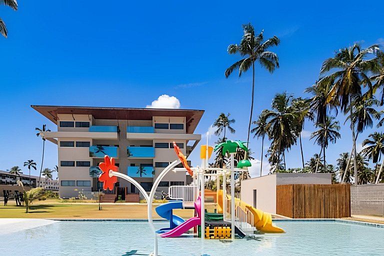 Apartamento Pé na Areia en Resort con piscina priv