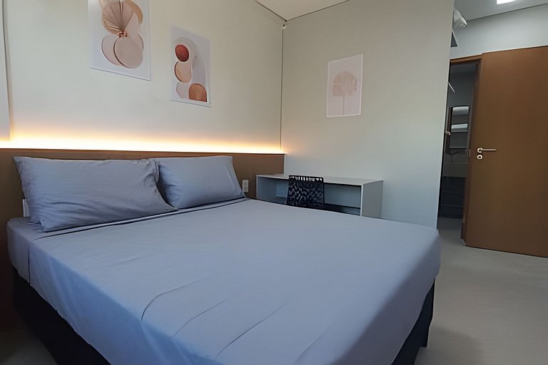 Apto Pé na Areia em Resort com Piscina Privativa