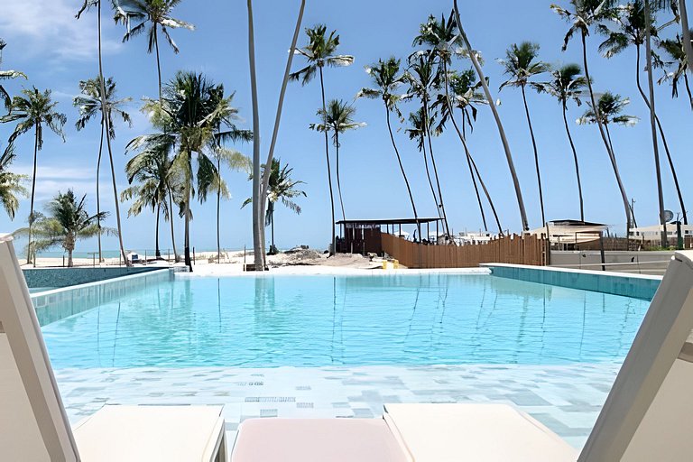 Apartamento Pé na Areia en Resort con piscina priv