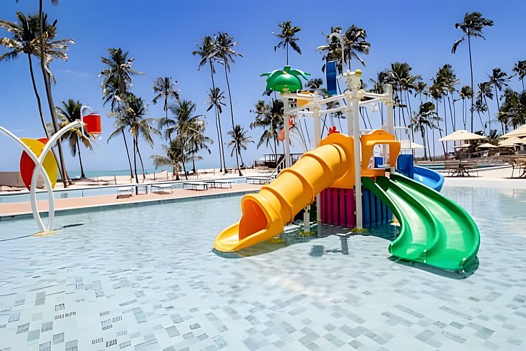 Apartamento Pé na Areia en Resort con piscina priv