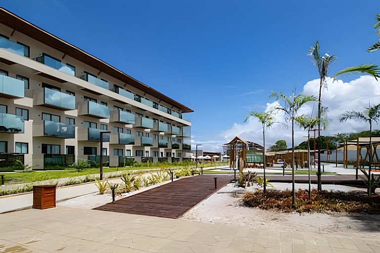 Apartamento Pé na Areia en Resort con piscina priv