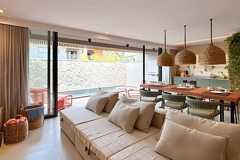 Casa 3 Suítes Piscina e Hidro para até 9 pessoas