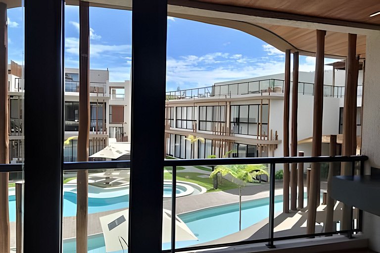 Duplex in a gated community, 150m from the beach to 6 people