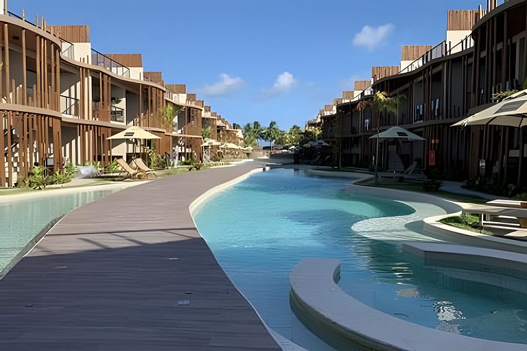 Duplex in a gated community, 150m from the beach to 6 people