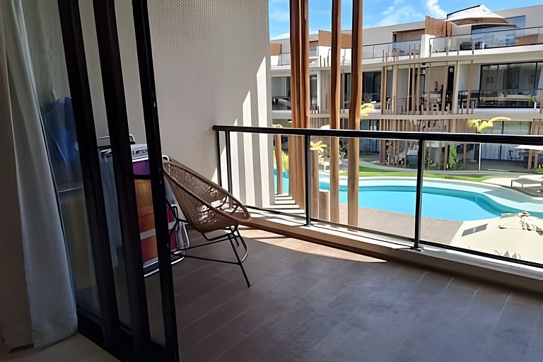 Duplex in a gated community, 150m from the beach to 6 people