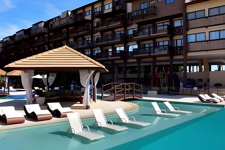 Beachfront Apartment in a Condo with Balcony