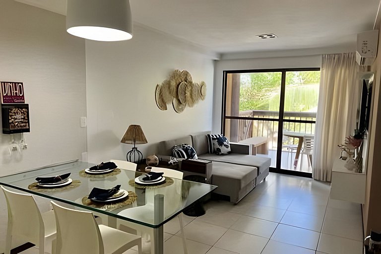 Apartamento frente a la playa en un condominio con