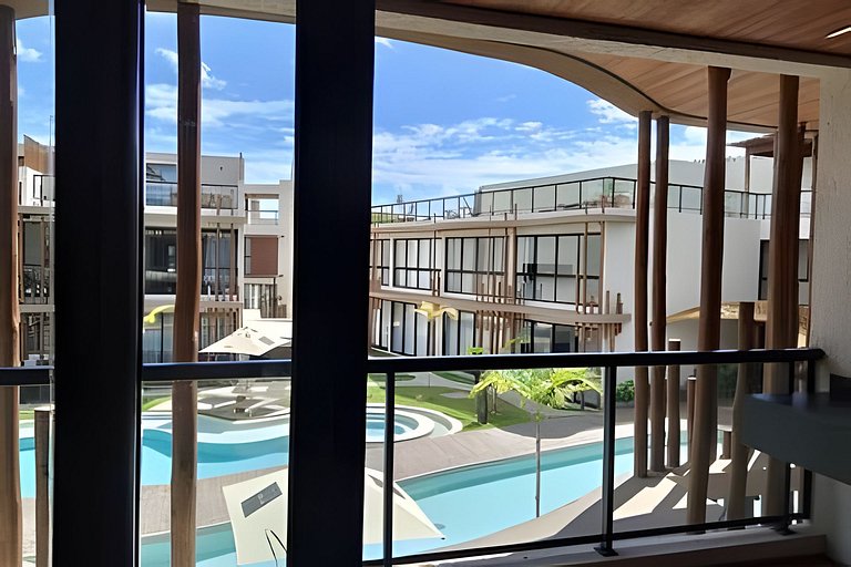 Duplex in a gated community, 150m from the beach to 6 people