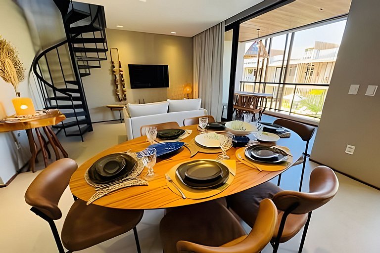 Apartamento Dúplex con Acceso a la Playa para 6 Personas by