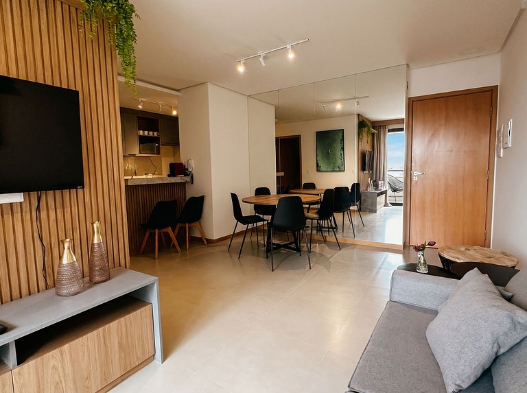 Apto 6 Pessoas 200m da praia e Piscina Vista Mar