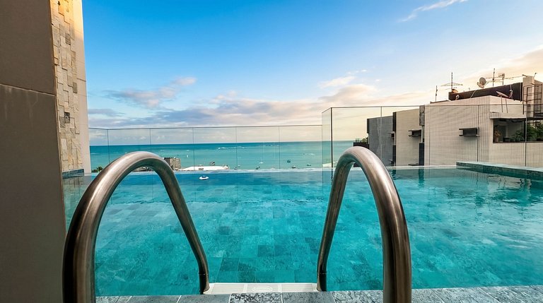 Apto 6 Pessoas 200m da praia e Piscina Vista Mar