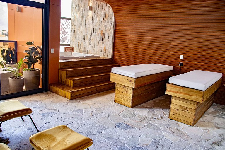 Apto para 6 personas a 200 m de la playa y piscina con vista