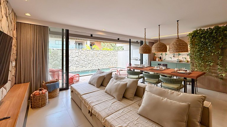 Casa 3 Suítes Piscina e Hidro para até 9 pessoas by MME